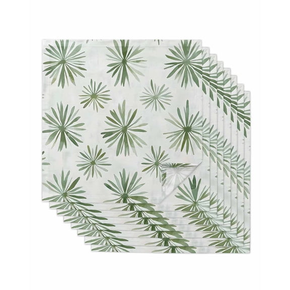 nqOlkjepod Sage Green Geometric Cloth Napkins Set of 8 Reusable Dinner Napkins, Watercolor Abstract Art Cocktail Napkin Washable Table Napkins for Wedding/Holiday Party/Baby Shower 20"x20"