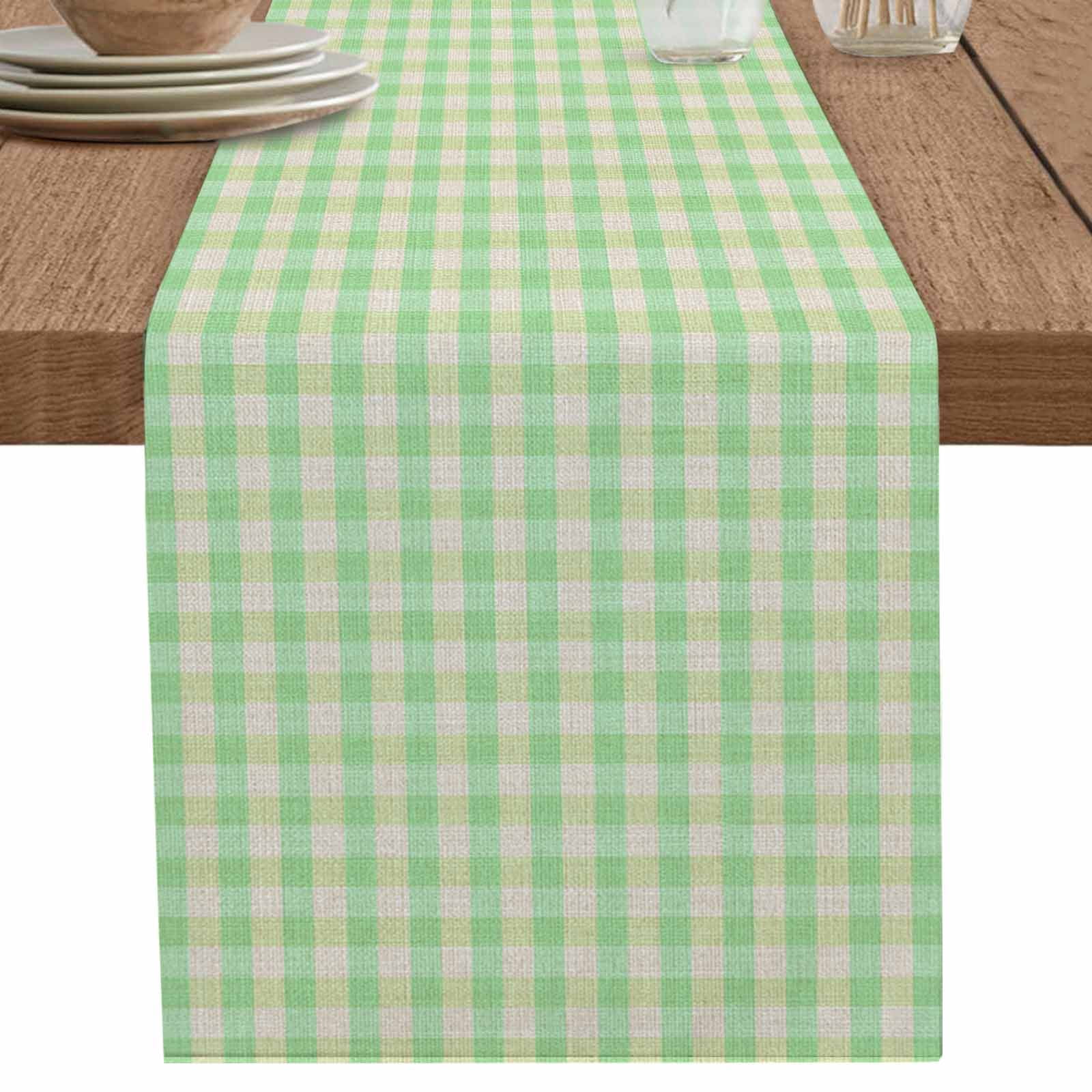 nqOlkjepod Sage Green Table Runner 72 Inches Long Farmhouse Dress ...