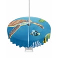 thumbnail image 1 of nqOlkjepod Sea Turtle Coastal Outdoor Tablecloth with Umbrella Hole & Zipper, Cartoon Ocean Nautical Round Table Cover 54 Inch, Dining Waterproof Table Cloth Protector for Patio/Party/Picnic, 1 of 7