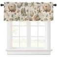 thumbnail image 1 of nqOlkjepod Seashell Coastal Farmhouse Short Window Curtain Valances, Summer Beach Ocean Starfish Burlap Rod Pocket Kitchen Valances for Living Room Bedroom Bathroom Cafe, 1 Panel - 42" x 12", 1 of 8
