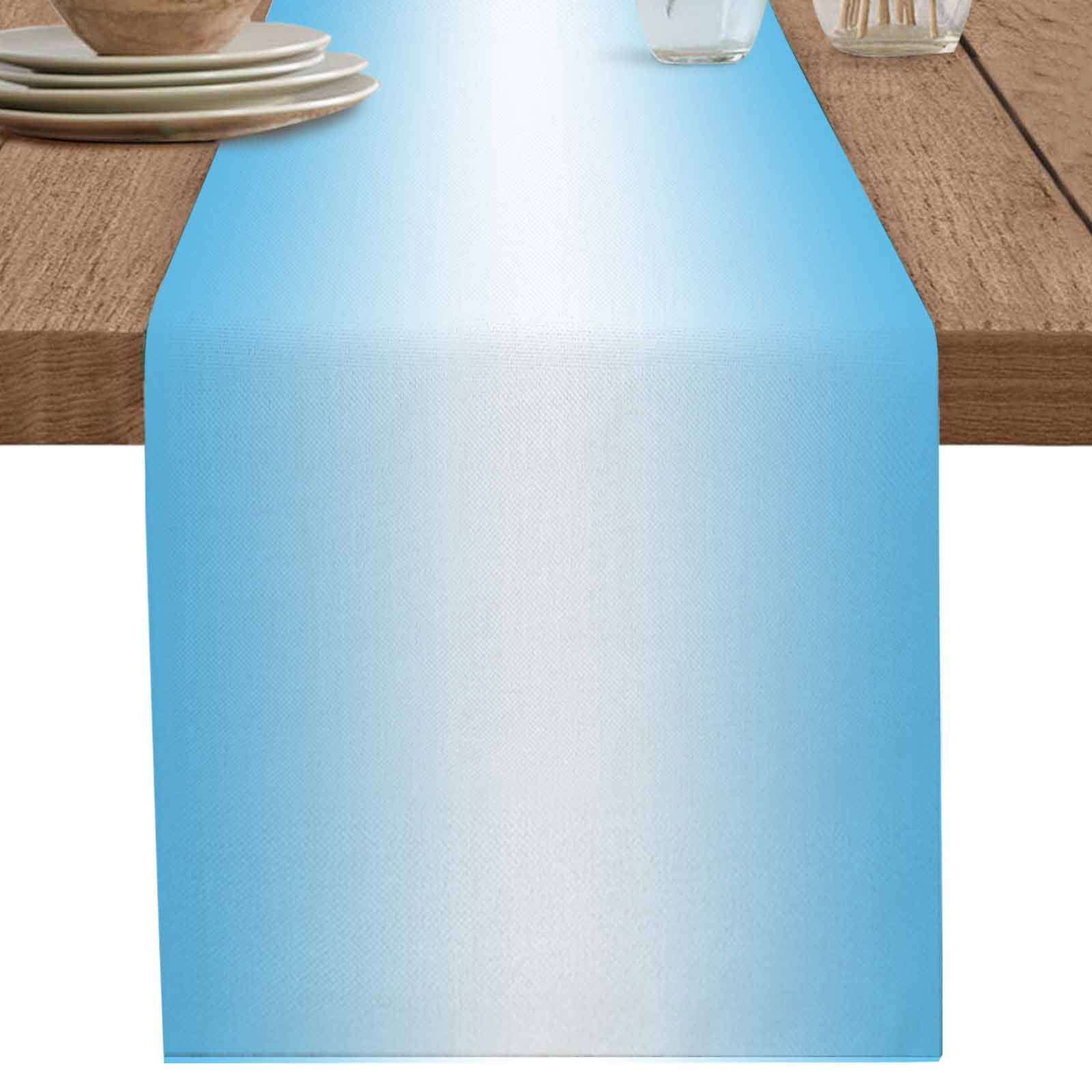 nqOlkjepod Sky Blue Ombre Table Runner 72 Inches Long Farmhouse Dress ...