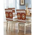 thumbnail image 1 of nqOlkjepod Southwest Chair Covers Set of 8, Decorative Chair Back Cover, Western Brown Beige Geometric Abstract Art Wooden Dining Room Chair Slipcovers Removable Chair Protectors Covers for Party, 1 of 7