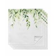 thumbnail image 1 of nqOlkjepod Spring Green Leaves Cloth Napkins Set of 4 Reusable Dinner Napkins, Summer Botanical Natural Vines Cocktail Napkin Washable Table Napkins for Wedding/Holiday Party/Baby Shower 20"x20", 1 of 8