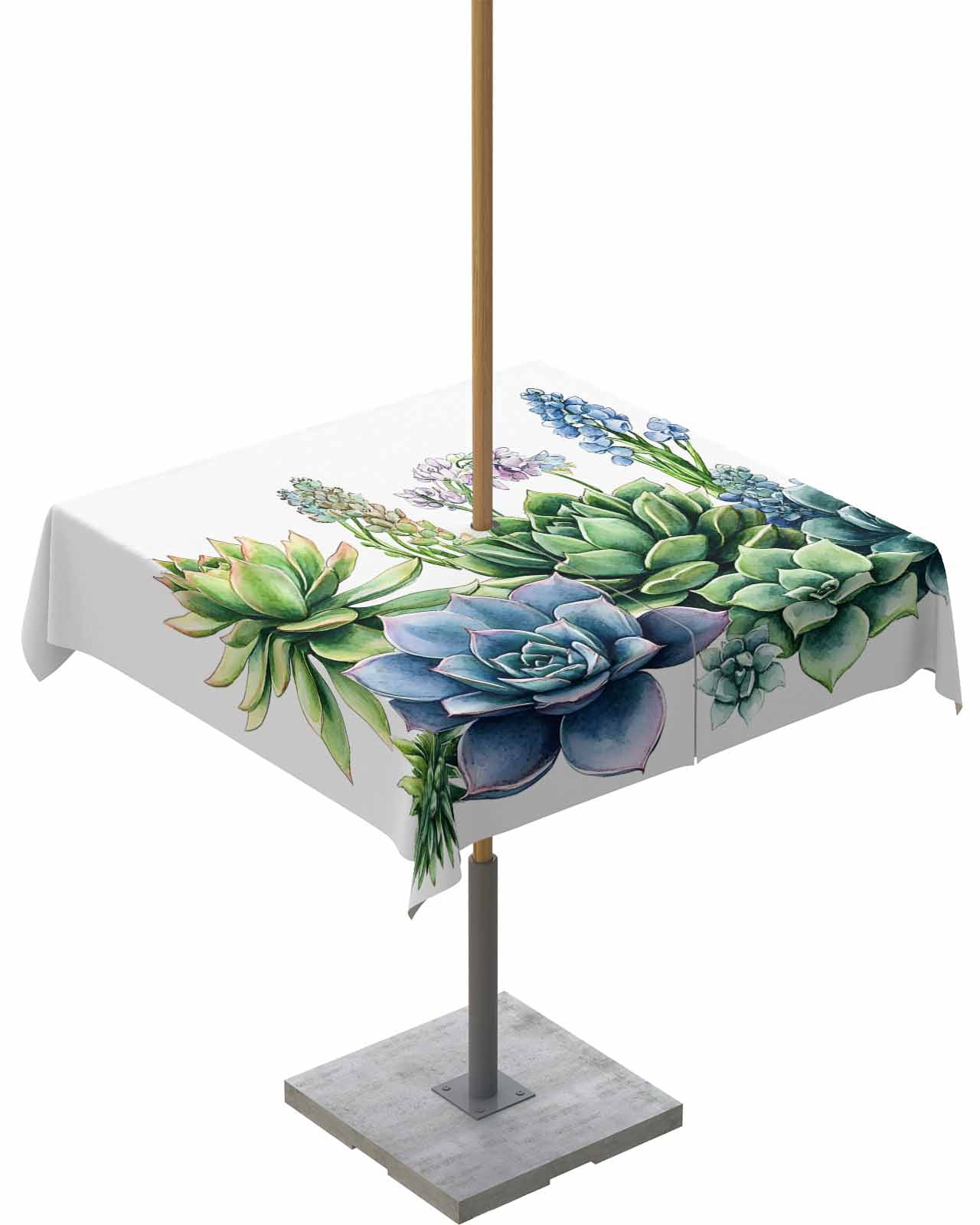 Aperturee Garden Natural Blossom Flowers Stretch Table Cover