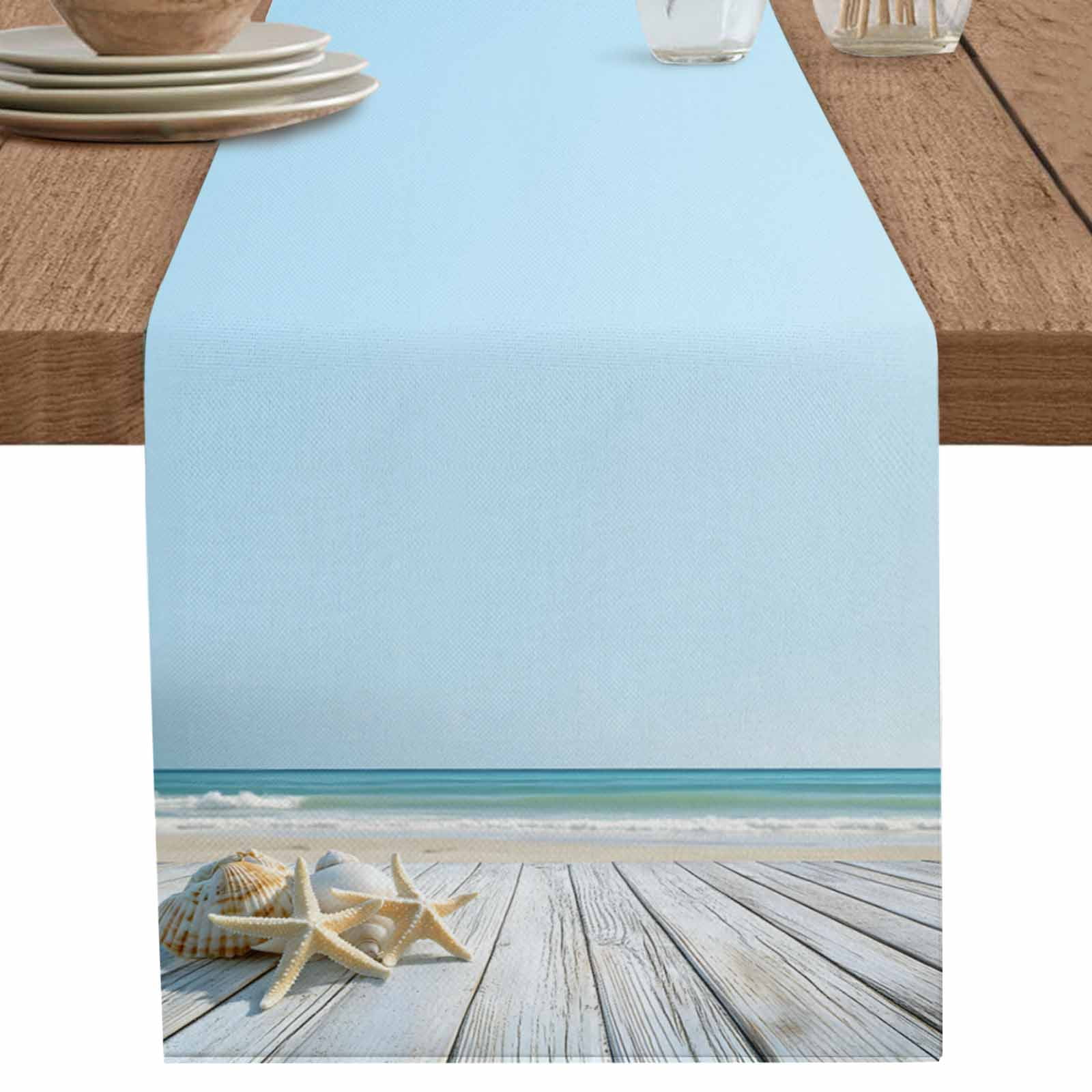 Beach Garden Quilted Table Runner NCU0NVH734