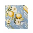 thumbnail image 1 of nqOlkjepod Summer Lemon Cloth Napkins Set of 4 Reusable Dinner Napkins, Botanical Floral Leaves Country Cocktail Napkin Washable Table Napkins for Wedding/Holiday Party/Baby Shower 20"x20", 1 of 8