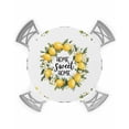 thumbnail image 1 of nqOlkjepod Summer Yellow Lemon Round Tablecloth, Fitted Table Cover with Elastic for 36"-44" Round Tables, Black Buffalo Plaid Farmhouse Table Cloth Outdoor Dinning Party Waterproof Tablecloths, 1 of 6
