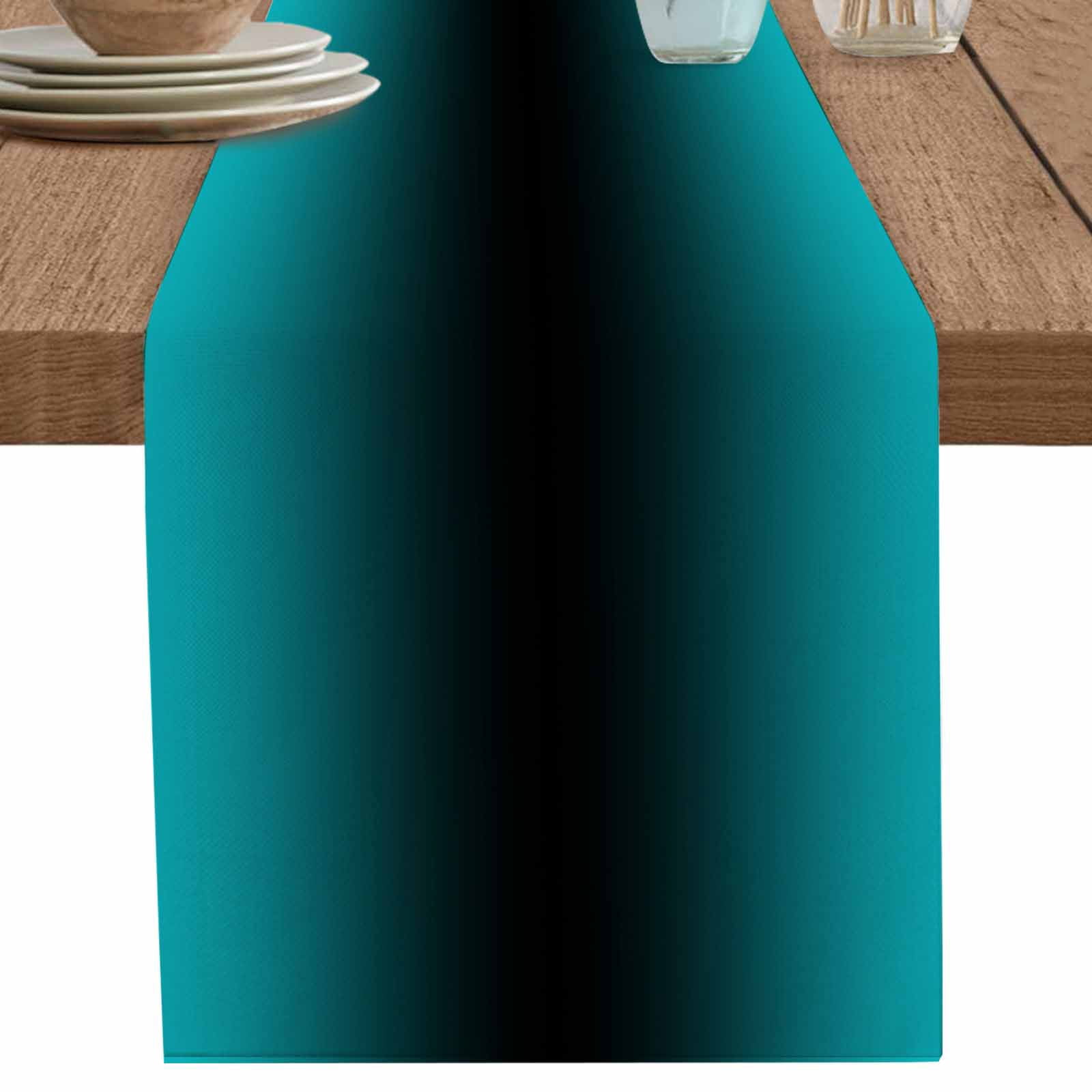 nqOlkjepod Teal Black Ombre Table Runner 70 Inches Long Farmhouse Dress ...