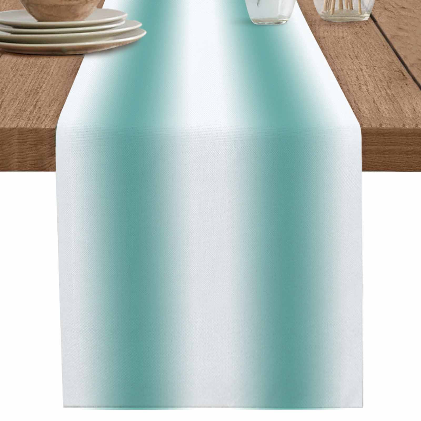 nqOlkjepod Teal Ombre Table Runner 72 Inches Long Farmhouse Dress ...