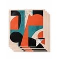thumbnail image 1 of nqOlkjepod Teal Orange Black Cloth Napkins Set of 4 Reusable Dinner Napkins, Geometric Modern Abstract Art Cocktail Napkin Washable Table Napkins for Wedding/Holiday Party/Baby Shower 20"x20", 1 of 8