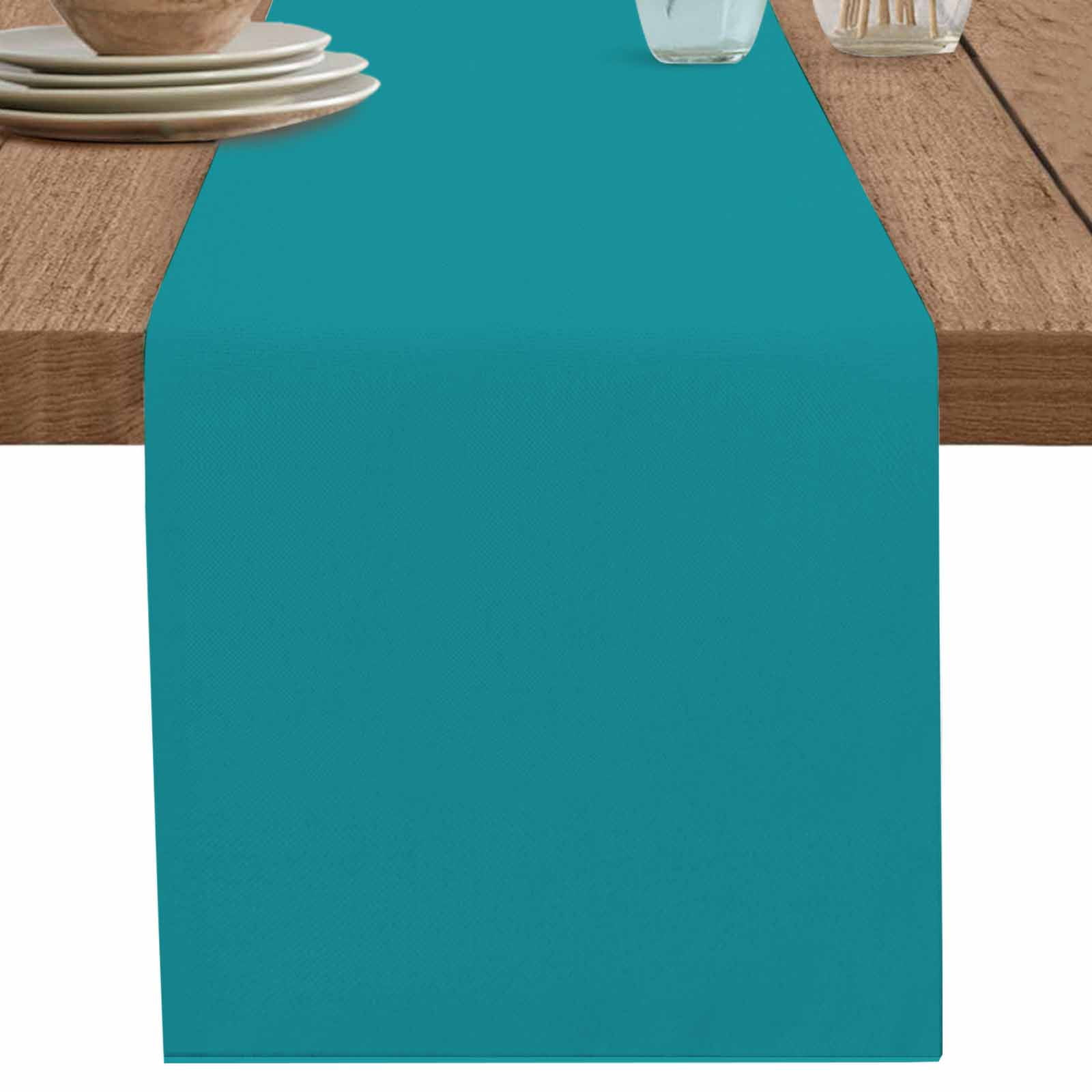 nqOlkjepod Teal Table Runner 120 Inches Long Farmhouse Dress Scarves ...