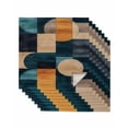 thumbnail image 1 of nqOlkjepod Turquoise Beige Geometric Cloth Napkins Set of 8 Reusable Dinner Napkins, Abstract Art Painting Cocktail Napkin Washable Table Napkins for Wedding/Holiday Party/Baby Shower 20"x20", 1 of 8