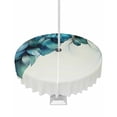 thumbnail image 1 of nqOlkjepod Turquoise Feather Outdoor Tablecloth with Umbrella Hole & Zipper, Abstract Beige Peacock Feather Round Table Cover 54 Inch, Dining Waterproof Table Cloth Protector for Patio/Party/Picnic, 1 of 7