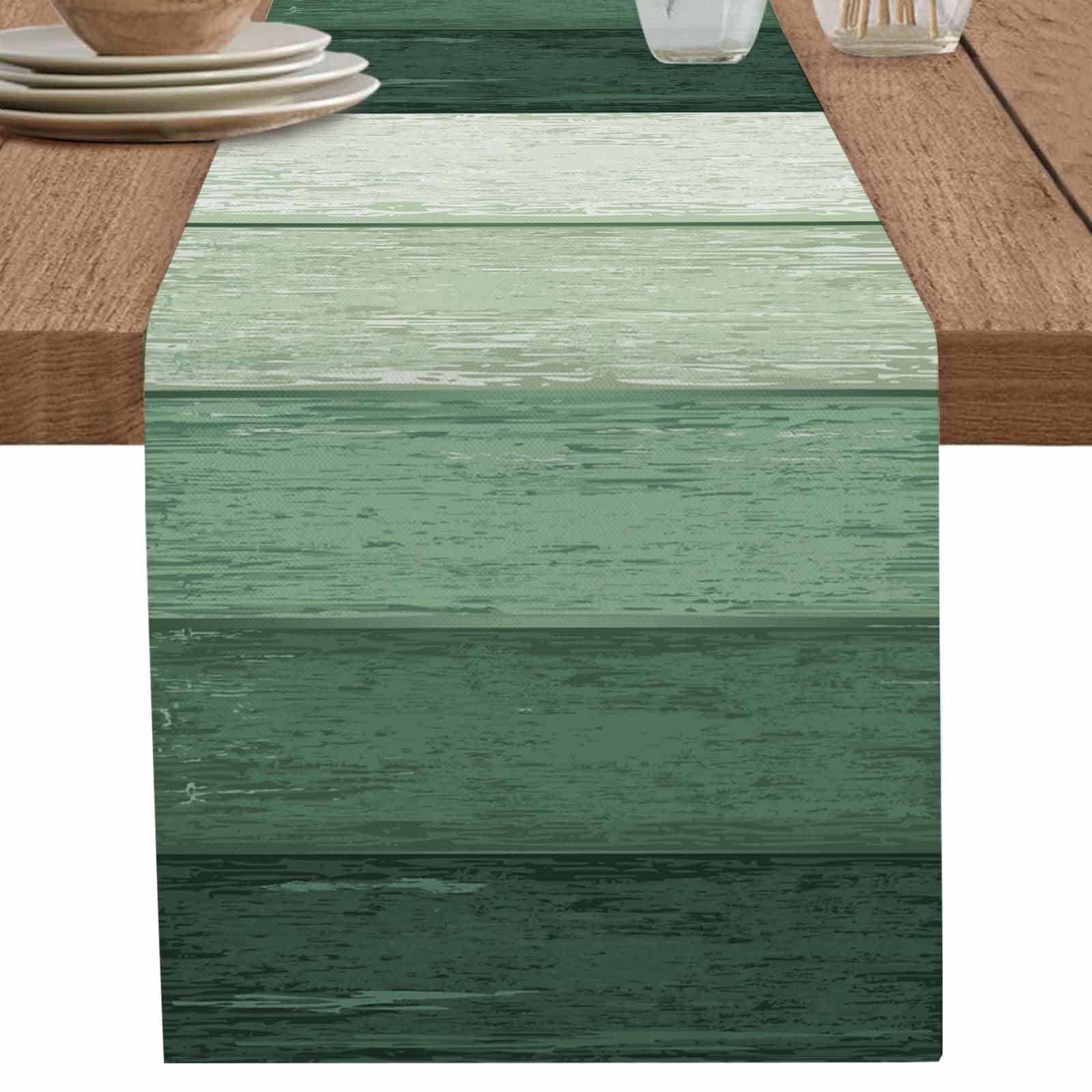 nqOlkjepod Turquoise Ombre Table Runner 72 Inches Long Farmhouse Dress ...