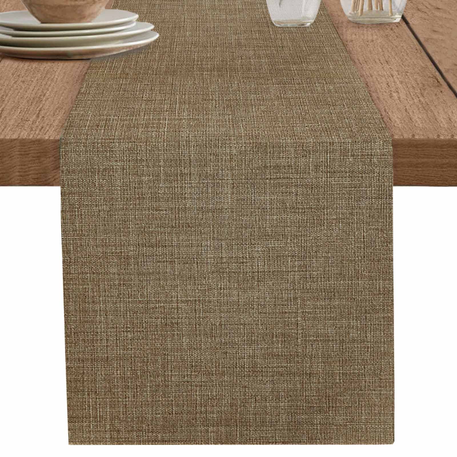 nqOlkjepod Vintage Brown Table Runner 70 Inches Long Farmhouse Dress ...