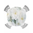 thumbnail image 1 of nqOlkjepod Watercolor Flower Round Tablecloth, Fitted Table Cover with Elastic for 45"-54" Round Tables, Spring Blooms Floral Botanical Plant Table Cloth Outdoor Dinning Party Waterproof Tablecloths, 1 of 6