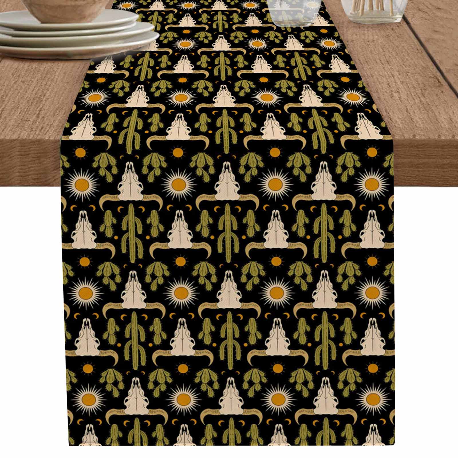nqOlkjepod Western Cowboy Table Runner 120 Inches Long Farmhouse Dress ...