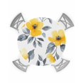 thumbnail image 1 of nqOlkjepod Yellow Floral Spring Round Tablecloth, Fitted Table Cover with Elastic for 36"-44" Round Tables, Pastoral Summer Botanical Grey Table Cloth Outdoor Dinning Party Waterproof Tablecloths, 1 of 6