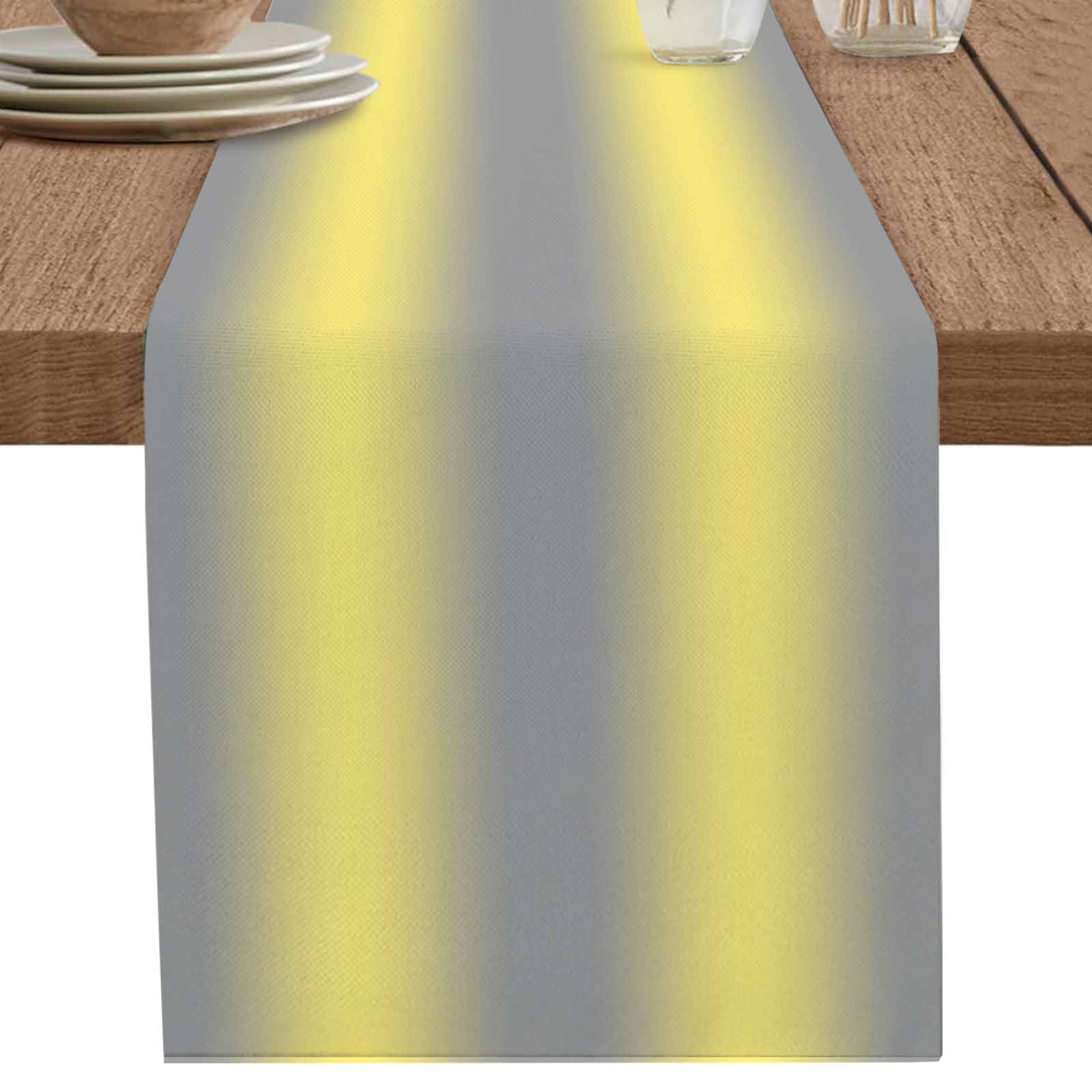 nqOlkjepod Yellow Ombre Table Runner 72 Inches Long Farmhouse Dress ...
