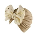 thumbnail image 1 of nsendm Cap Accessories Headwear Hat Baby Headband Bowknot Solid Floral Baby Care Stocking Hat for Baby Boy Hat Khaki One Size, 1 of 1