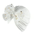 thumbnail image 1 of nsendm Cap Accessories Headwear Hat Baby Headband Bowknot Solid Floral Baby Care Stocking Hat for Baby Boy Hat White One Size, 1 of 1