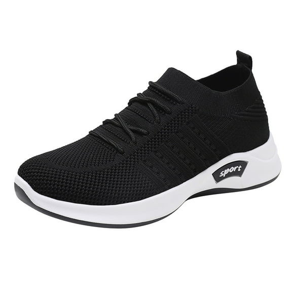 nsendm Female Fashion Sneakers Adult Sneaker Women Shoes Size 13 Casual Shoes Lace Fashion Shoes Ladies Up Women's Womens Walking Sneaker Black 6.5