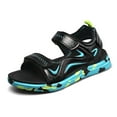 thumbnail image 1 of nsendm Female Sandal Little Kid Girls Sandals Toddler Sole Sandals Comfortable Fish Mouth Open Toe Sandals Outdoor Beach Sandals Baby Sandals Size 4 Blue 11.5, 1 of 7