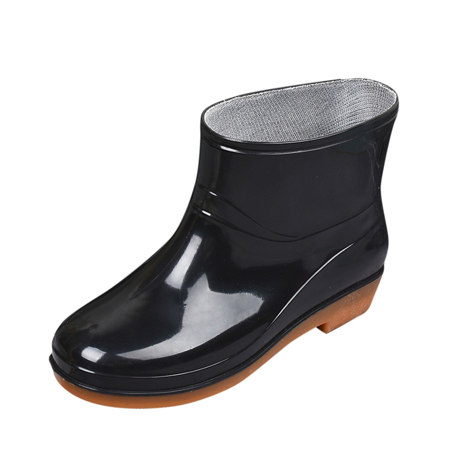 nsendm Female Shoes Adult Extra Wide Calf Rain Boot Heeled Rain Boots ...
