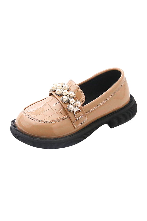 Female Shoes Little Kid Dress Boots Summer Children Casual Shoes Girls Leather Shoes Thick Sole Non Slip Dress Shoes Girls Boots Size 2 Big Kid Khaki 13