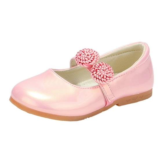 nsendm Female Shoes Little Kid Girls Size 1 Shoes Leather Shoes Bowknot Girls Princess Shoes Single Shoes Performance Shoes Girls Size 1 Pink 11.5