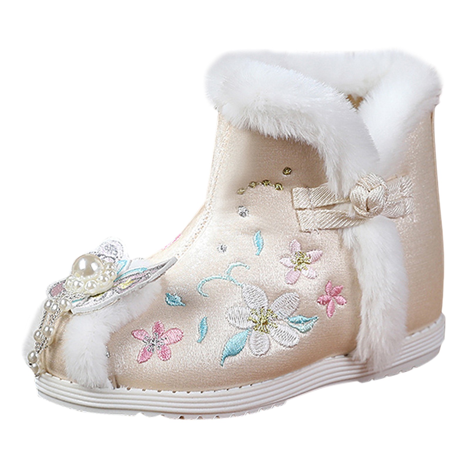 nsendm Female Shoes Little Kid Suede Boots Size 5 Boots for Toddler Gilrs Cloth Shoes Warm