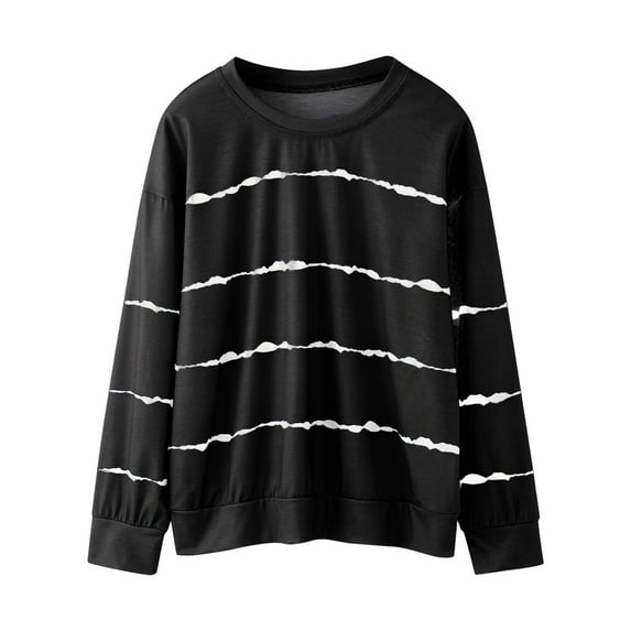 nsendm Girls Long Sleeve Shirts Kids Casual Cute Crew Neck Top Sizes 4-15 Years Black 10-12 Years