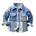 thumbnail image 1 of nsendm Jacket Boy Size 6 Girls Boys Autumn Winter Warm Thick Print Cotton Long Sleeve Coat Cardigan Clothes Youth Snow Outerwear Blue 4-5 Years, 1 of 3