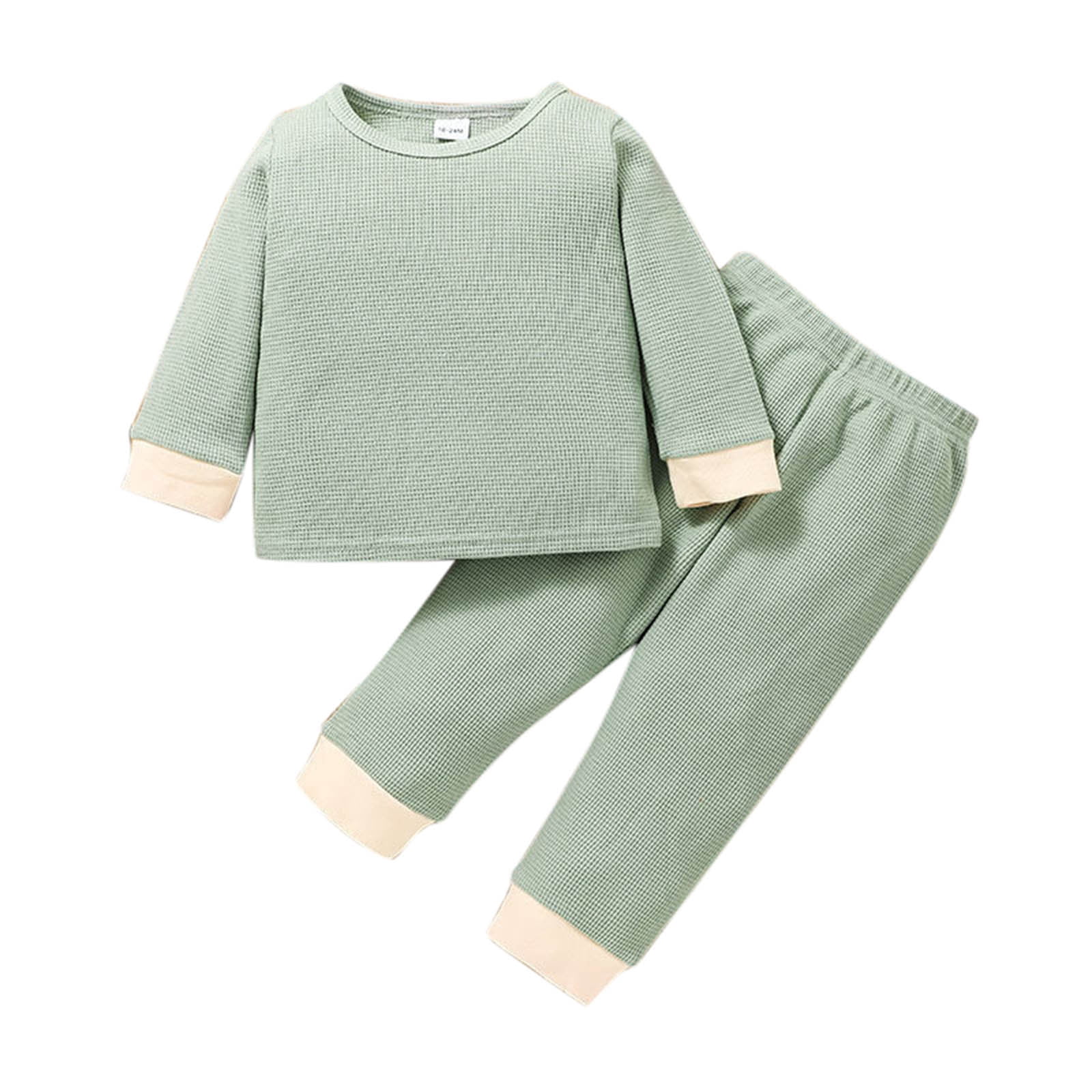 nsendm Little Girl Clothes Size 6 Toddler Baby Boys Girls Outfits Soft