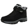 thumbnail image 1 of nsendm Male Shoes Adult Boot Leather High Top Snow Cotton Boots Water Proof Non Slip Durable and Warm Hiking and Men's Snow Boots Size 12 Black 9.5, 1 of 6