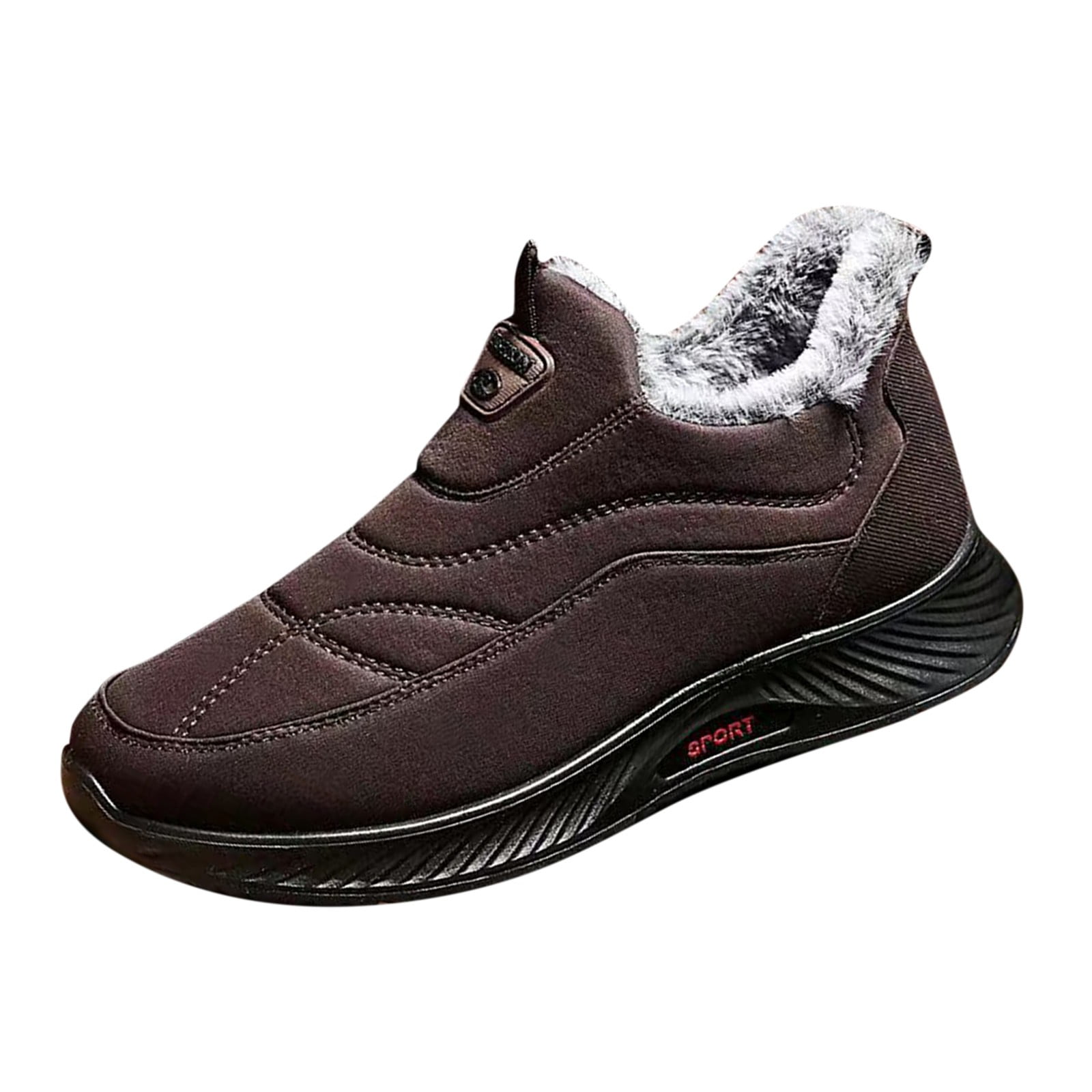 nsendm Male Shoes Adult Insulated Hunting Boots Round Toe Flat