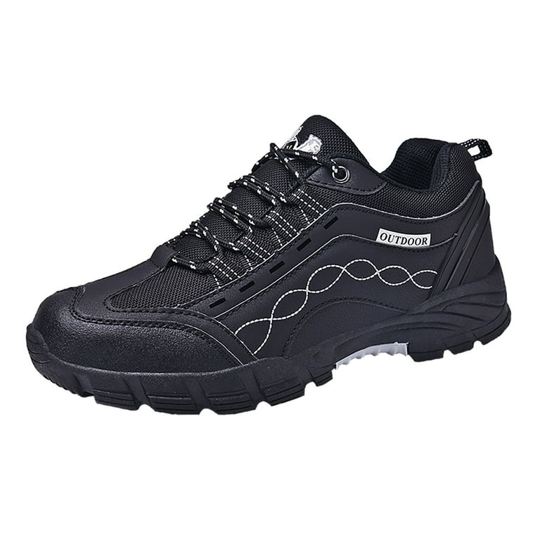nsendm Male Shoes Adult Snow Rubber Boots for Men Running Shoes Mountain Climbing Shoes Boot Shoes High Hiking Shoes Black 8 Walmart
