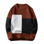 nsendm Mens Pullover Sweaters Graphic,Mens Sweater Jacket,Mens Crewneck Dress Sweater Slim Fit Lightweight Wool Blend Knitted Sweaters