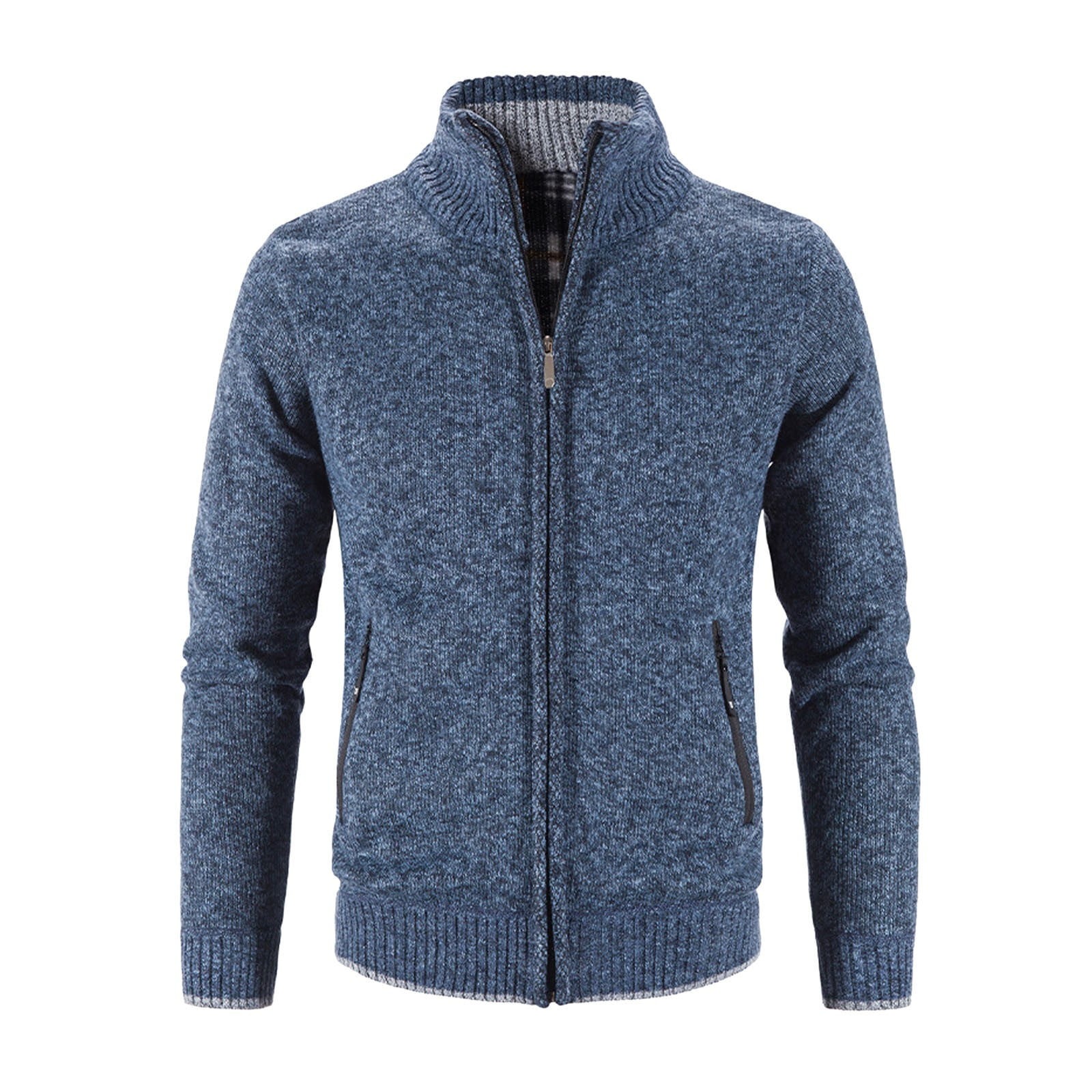 nsendm Mens Lightweight Sweater Jacket Full Zipper Cotton,Autumn Winter