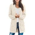 thumbnail image 1 of nsendm Sweater Tanks for Women Women's Open Front Cardigan Sweaters Fashion Button Down Cable Knit Outwear Coats Cardigans for Women Plus Sizes, 1 of 4