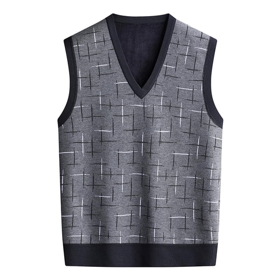 nsendm Sweater Vest for Men Slim Fit,Men's Sweater Vest V Neck Slim Fit Casual Sleeveless Twisted Knitted Pullover Sweater