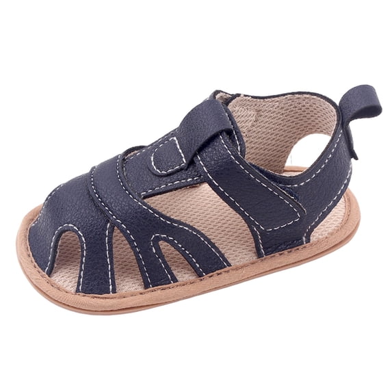 nsendm Unisex Sandal Little Girl Sandals Toddler Shoes Men and Girls Sandals Flat Bottom Lightweight Breathable Round Size 12 Girls Sandals Dark Blue 5