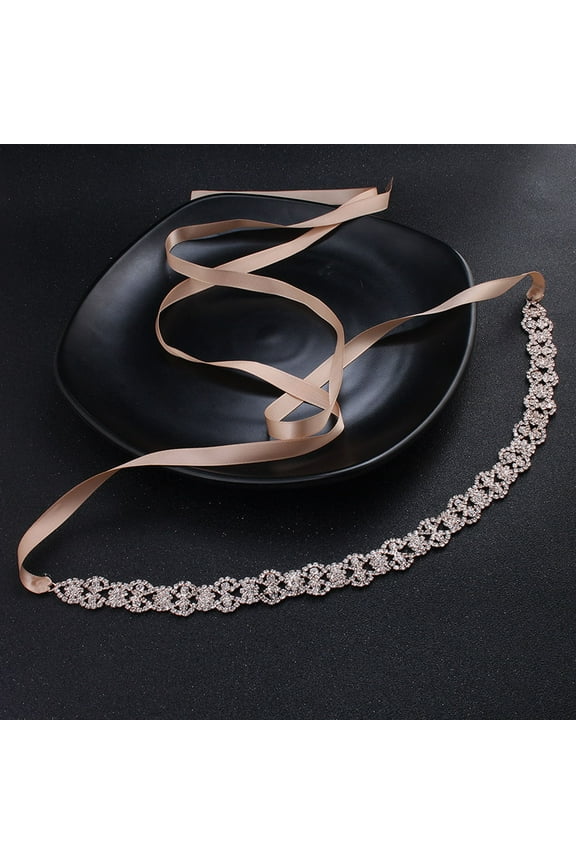 Wedding Bridal Belt Rhinestone Belt Bridesmaid Dress Sash For Women Accessories Dress Dress Belts for Men Apparelbelt Rose Gold One Size