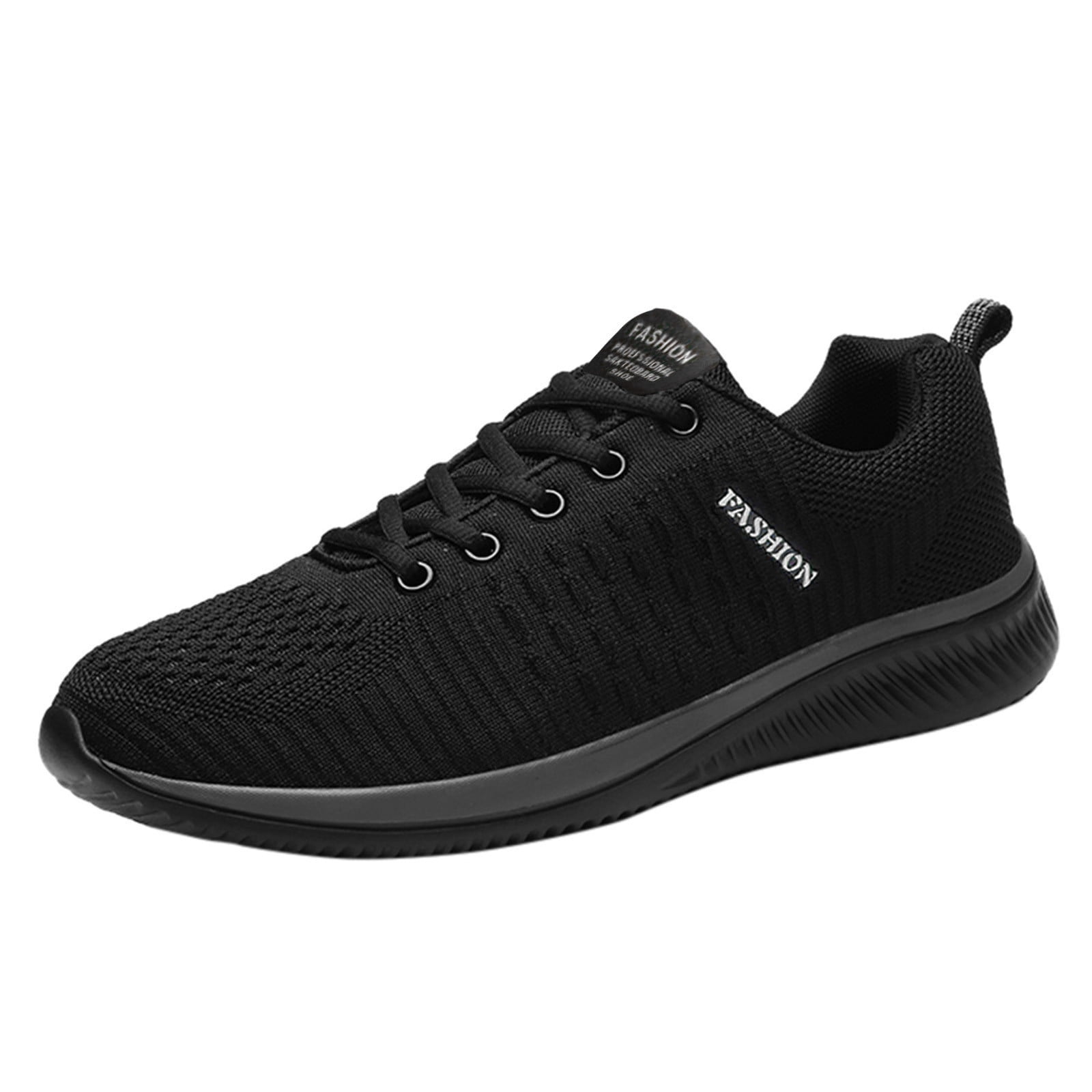 nsendm Women's Lace-up Comfort Sneaker Platform Sneakers for Women Fashion Wide Black 40