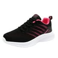 thumbnail image 1 of nsendm Women's Lace-up Comfort Sneaker Platform Sneakers for Women Slip On Wide Pink 39, 1 of 2