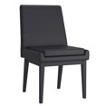 thumbnail image 1 of Contemporary Faux Leather and Metal Dining Chair Set of 2 Black, 1 of 8