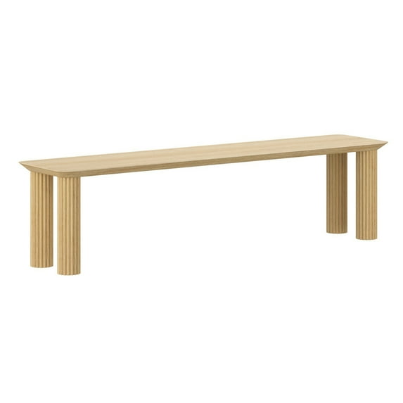 !nspire Mid-Century Modern Solid Wood 71" Bench - Natural
