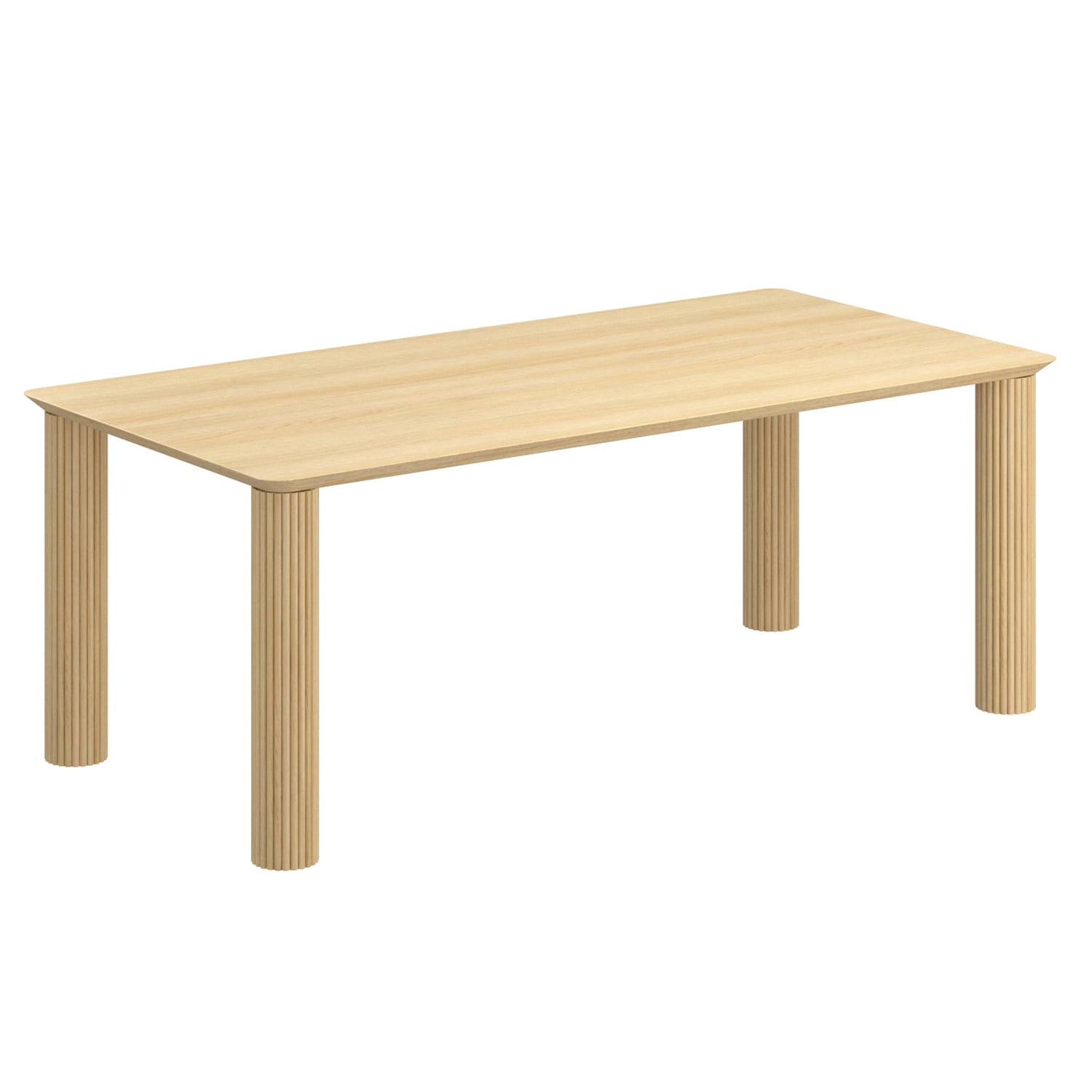 !nspire Mid-Century Modern Solid Wood Large Rectangular Dining Table ...