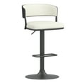thumbnail image 1 of Inspire Fabric & Bentwood & Metal Adjustable Air-Lift Stool - Ivory/Black(Set-2), 1 of 6