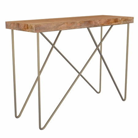 !nspire Rustic Modern Solid Wood and Iron Console Table